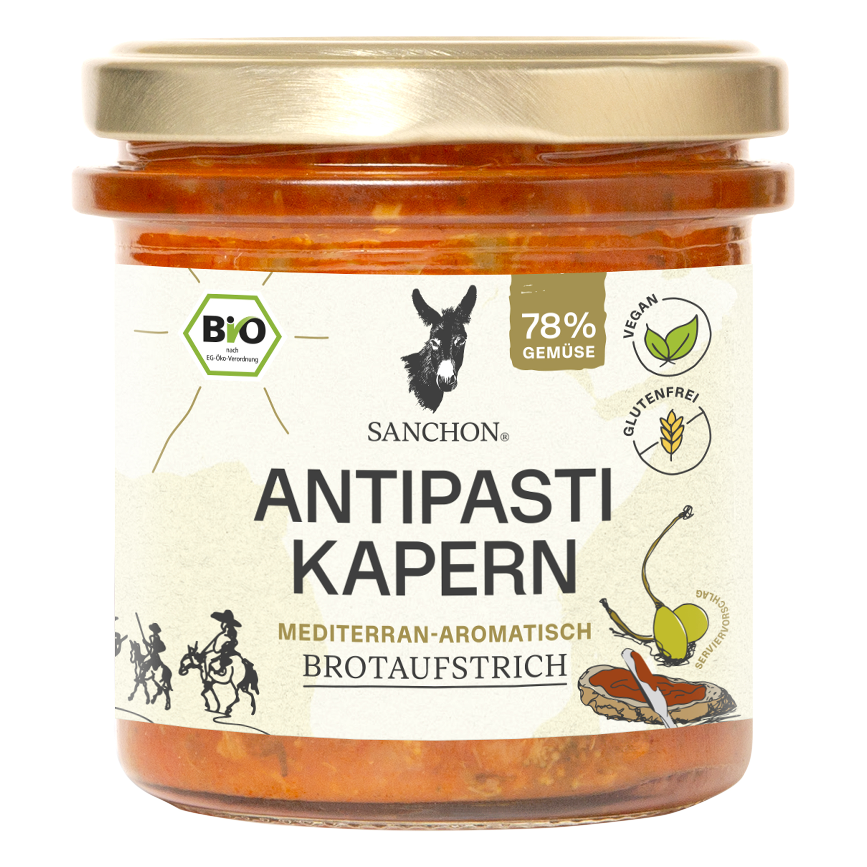 Sanchon Brotaufstrich Antipasti Kapern 150g