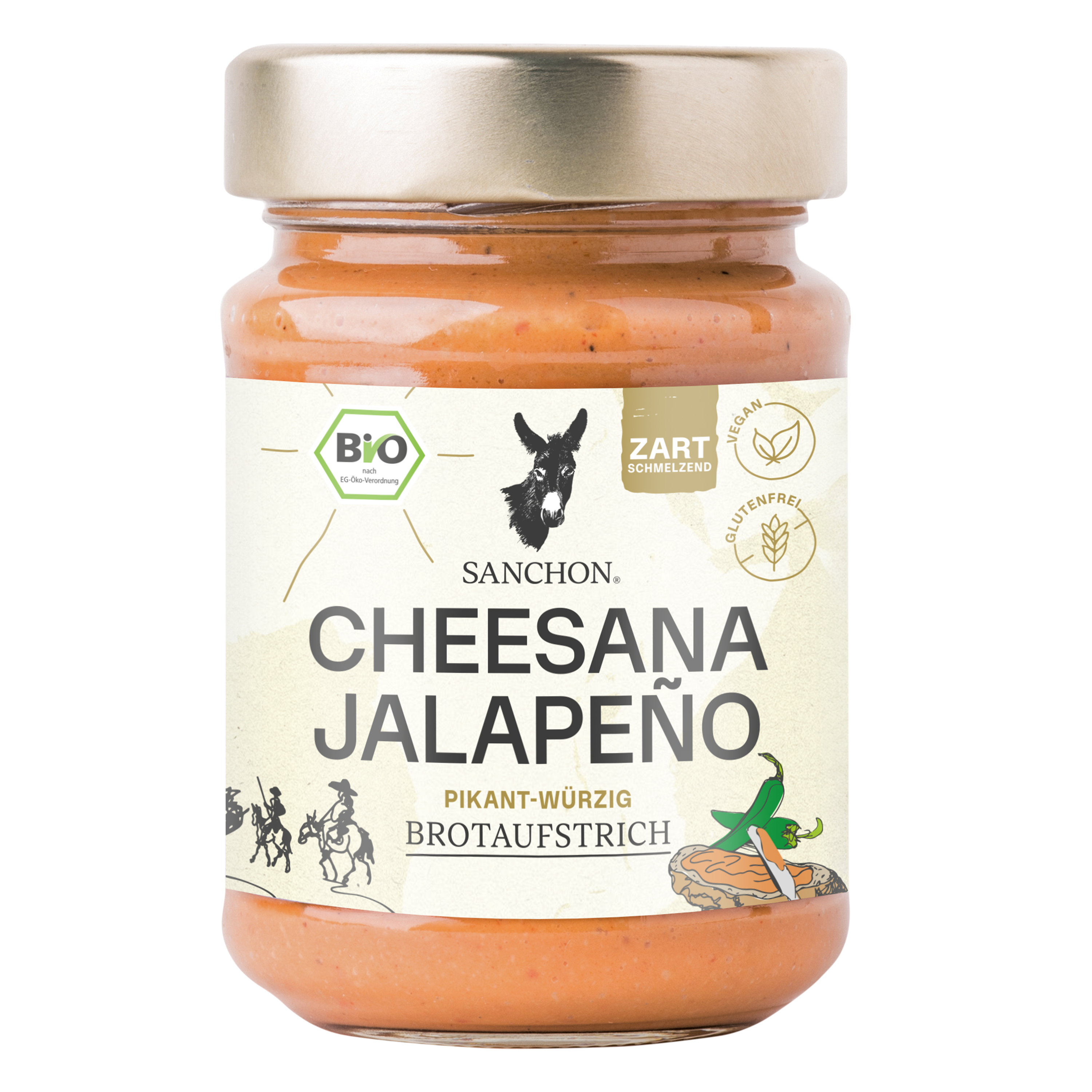Sanchon Brotaufstrich Cheesana Jalapeno 170g