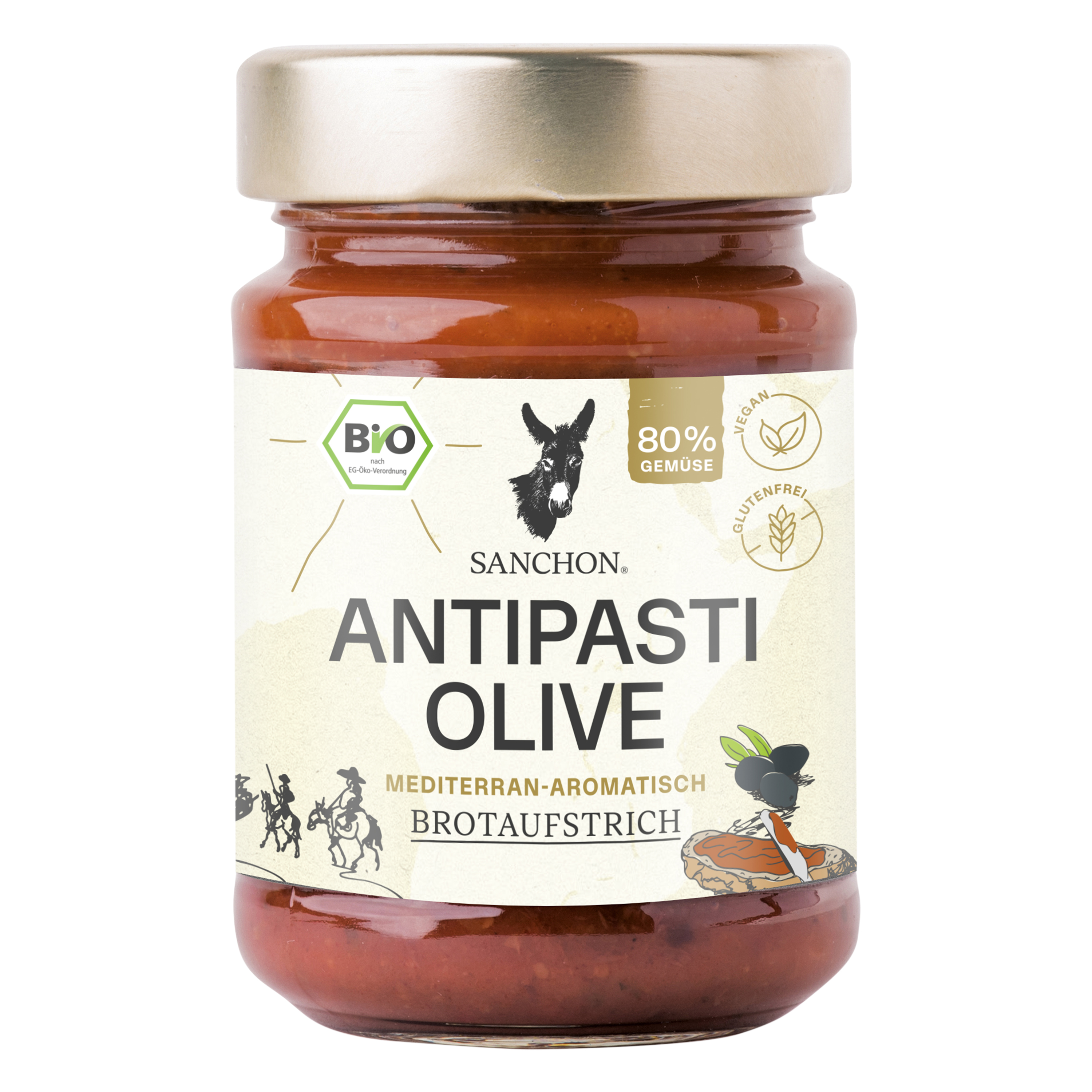 Sanchon Brotaufstrich Antipasti Olive 190g
