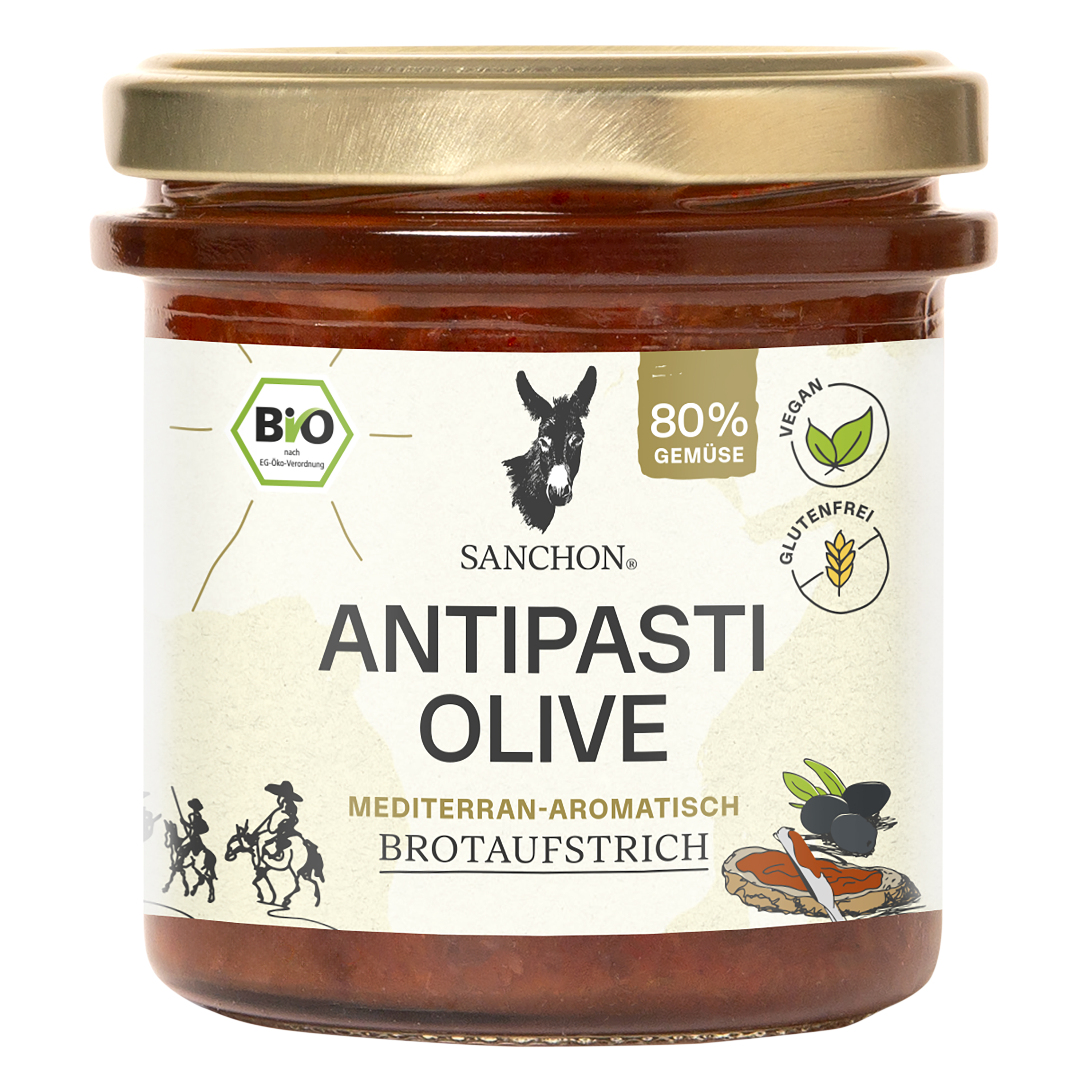 Sanchon Brotaufstrich Antipasti Olive 150g