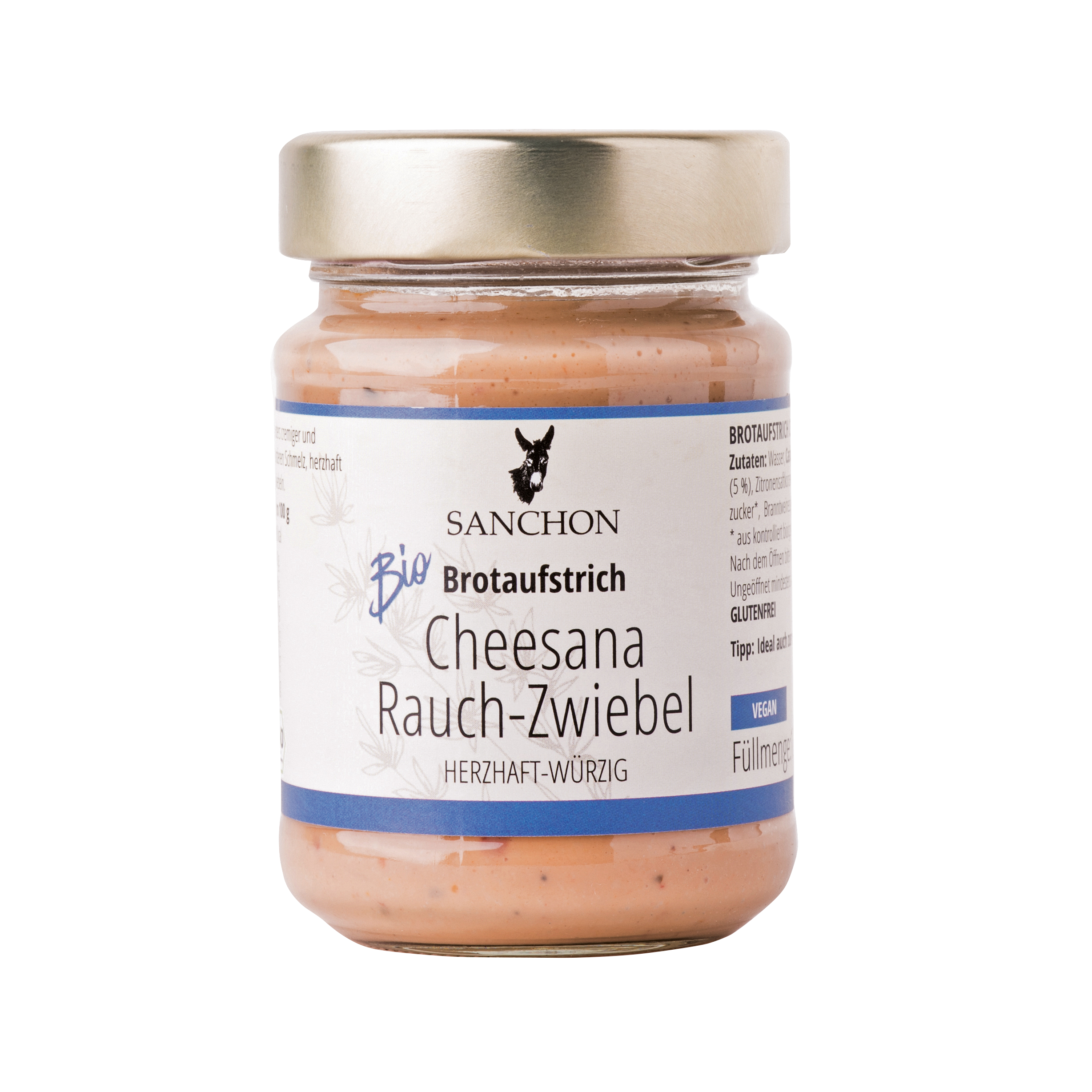 Sanchon Brotaufstrich Cheesana Rauch-Zwiebel 170g