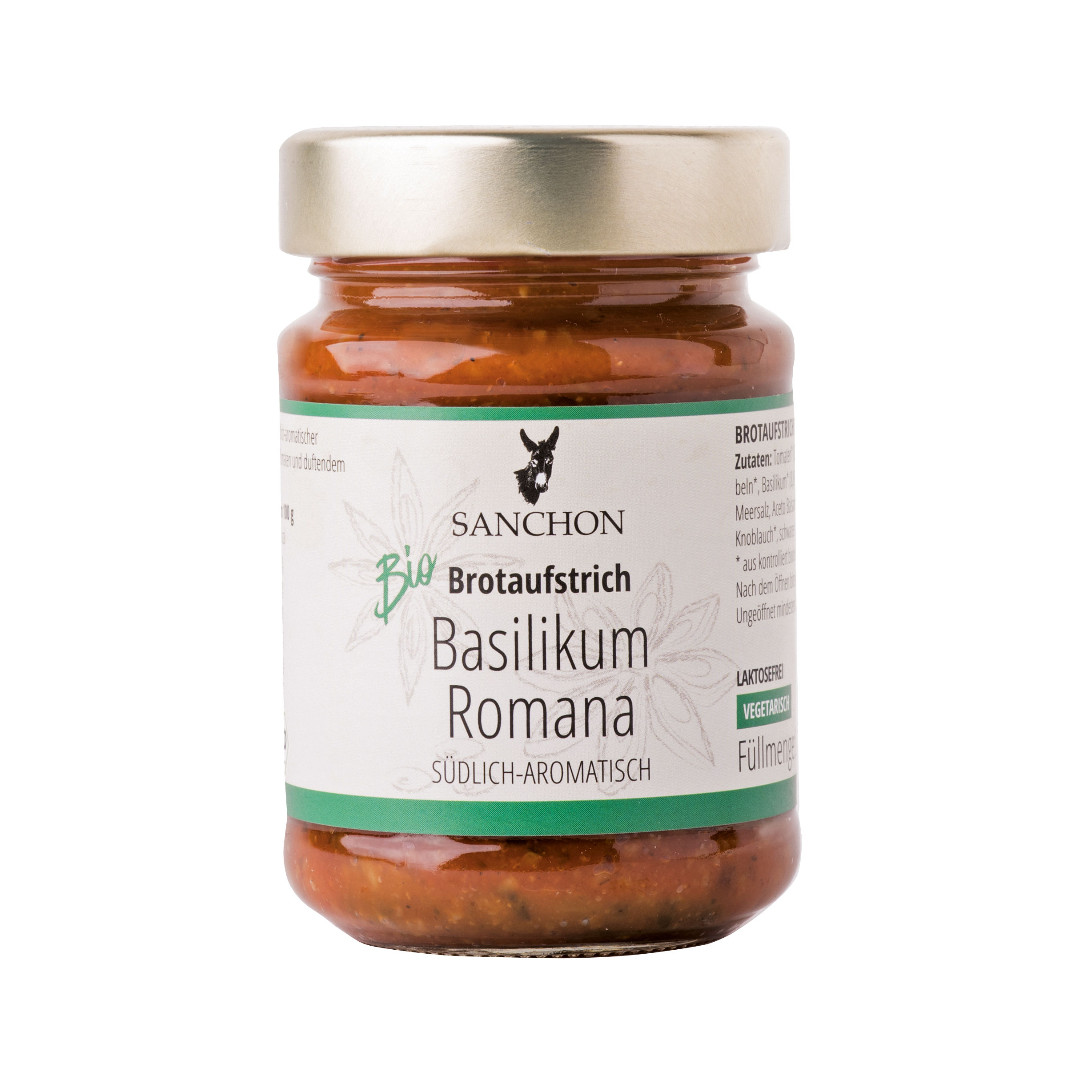Sanchon Brotaufstrich Basilikum Romana 190g