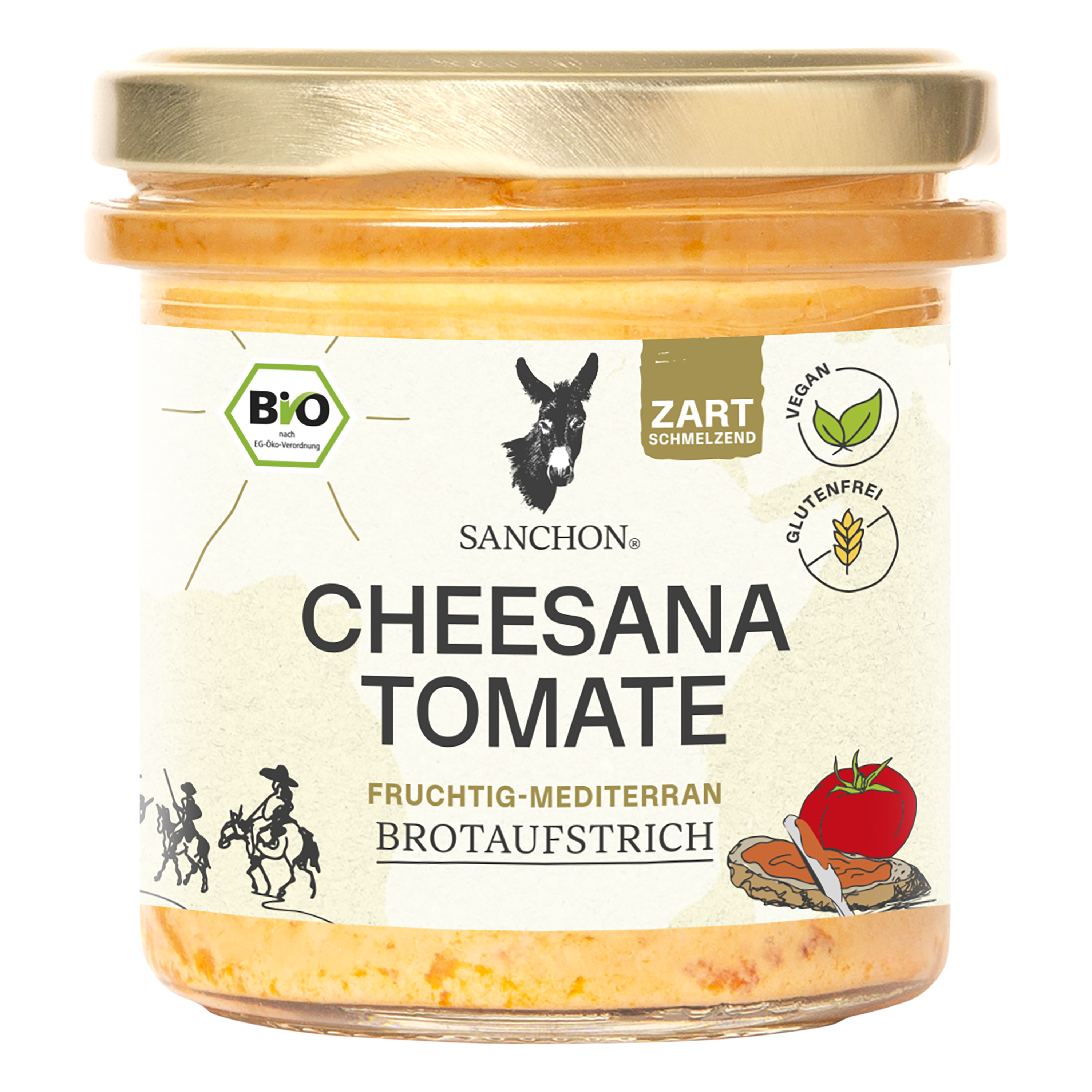 Sanchon Brotaufstrich Cheesana Tomate 135g