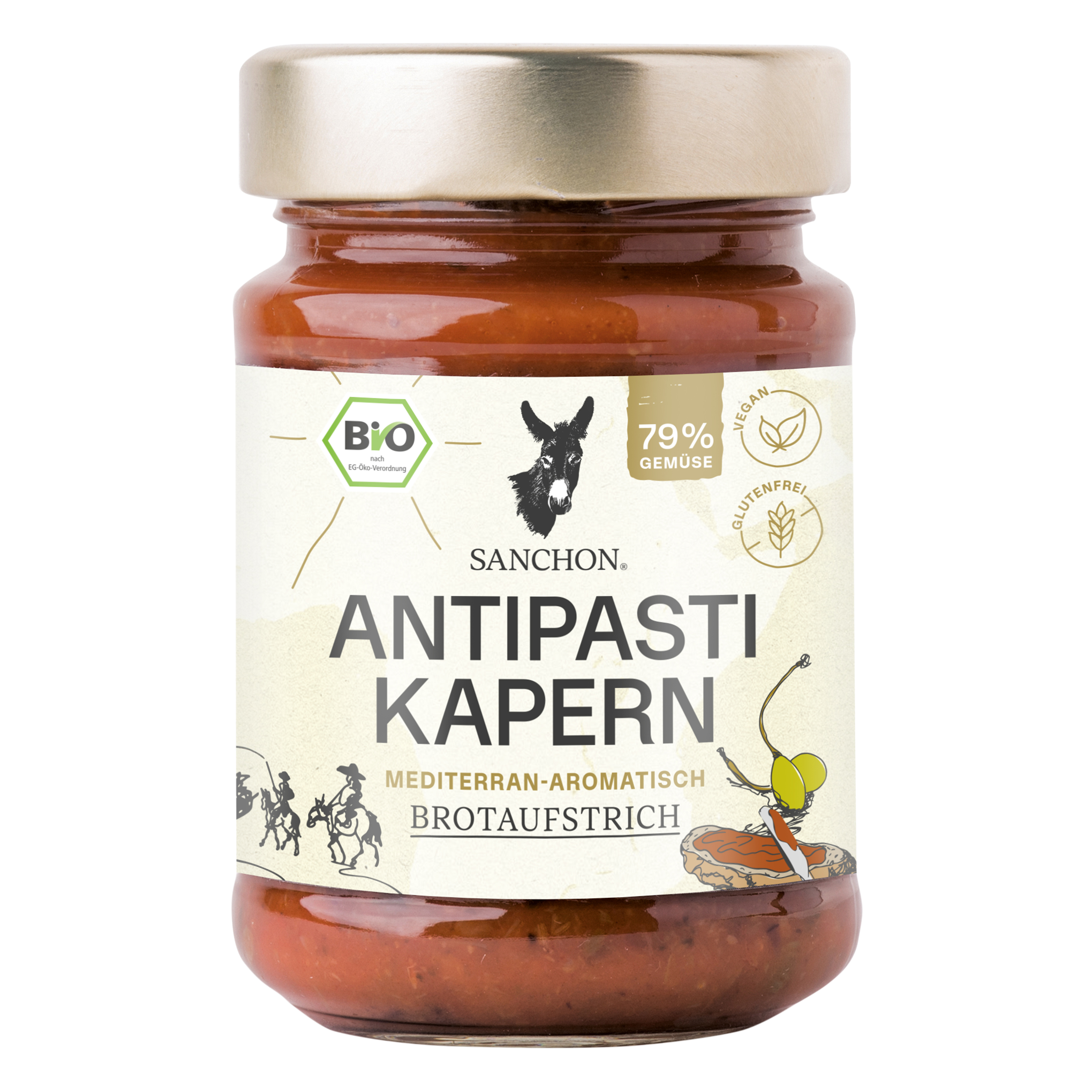 Sanchon Brotaufstrich Antipasti Kapern 190g